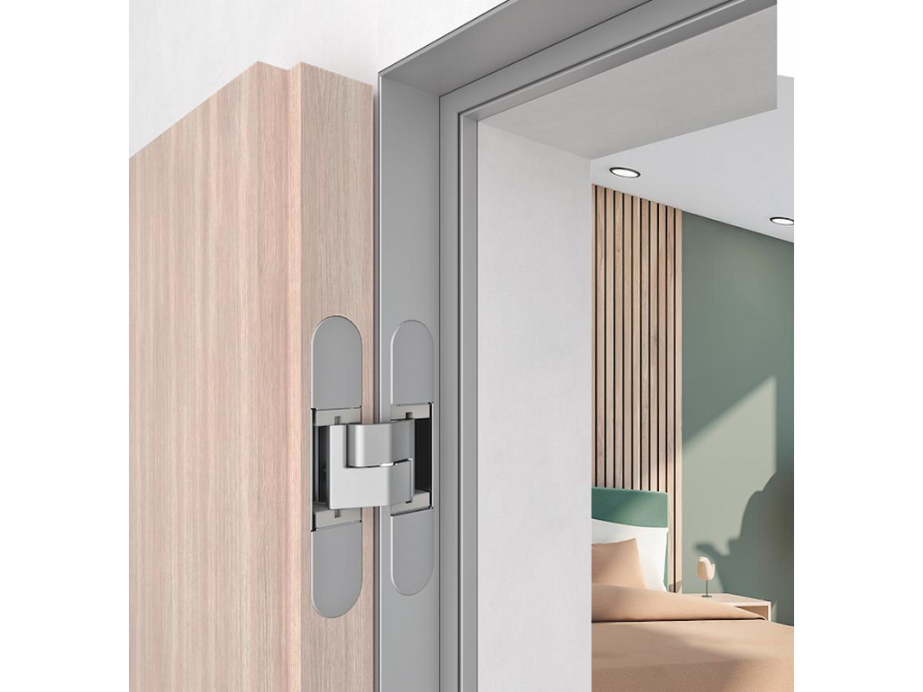 Cerniera Invisibile BS3.2 Reversibile 3regolazioni Porte a Filo mm62x109,8 varie finiture  Bonaiti - immagine 6